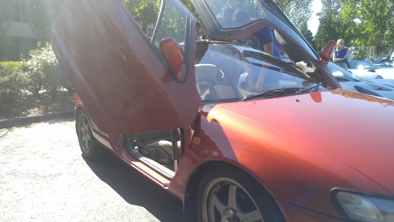 This is the worst picture I took, I wanted the badge. For those of you who don’t know, this is a toyota that came from the factory with gullwing doors. Because jdm yo.
